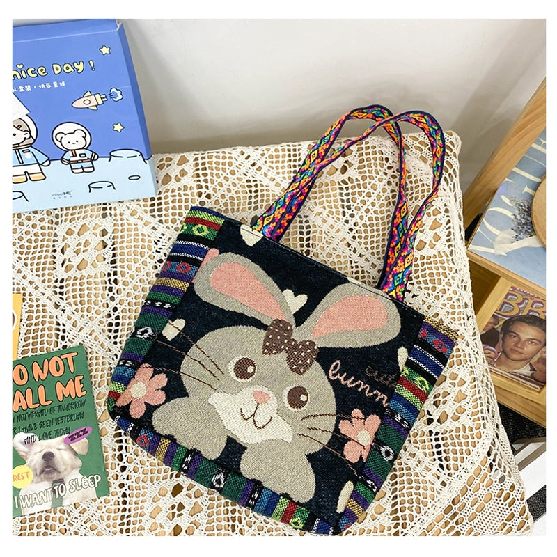 Women's Small Canvas Color Block Vintage Style Classic Style Square Zipper Shoulder Bag