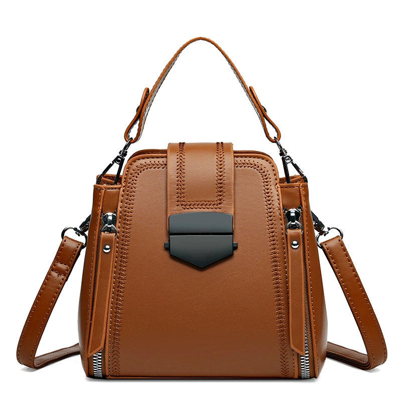 Women's Medium All Seasons Pu Leather Classic Style Handbag