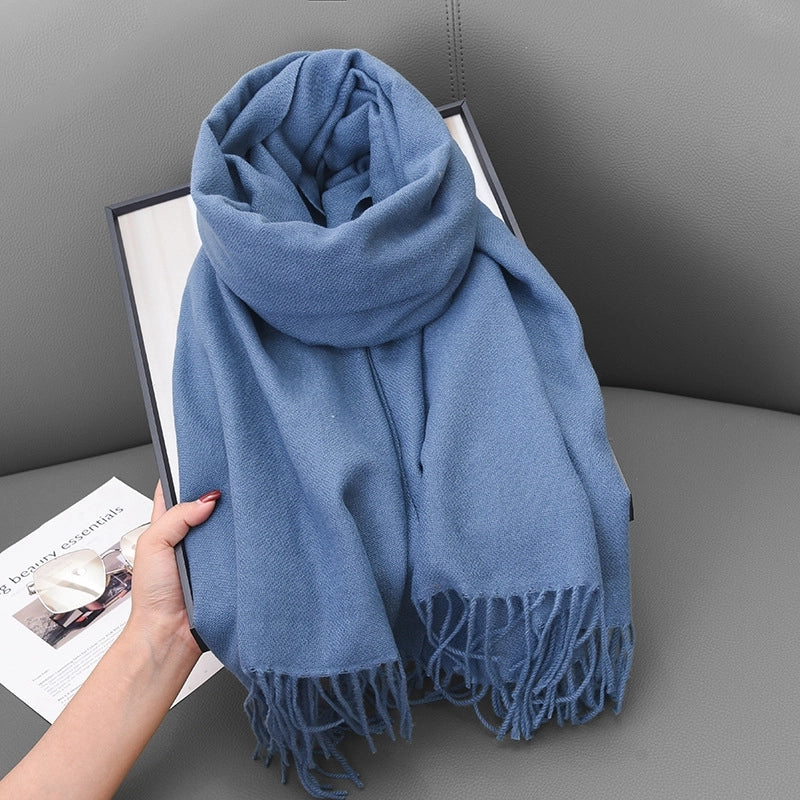 Women's Basic Solid Color Polyester Scarf