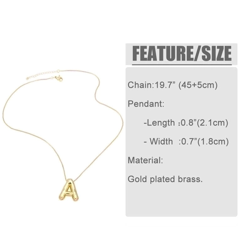 Minimalist Letter Copper Plating Pendant Necklace