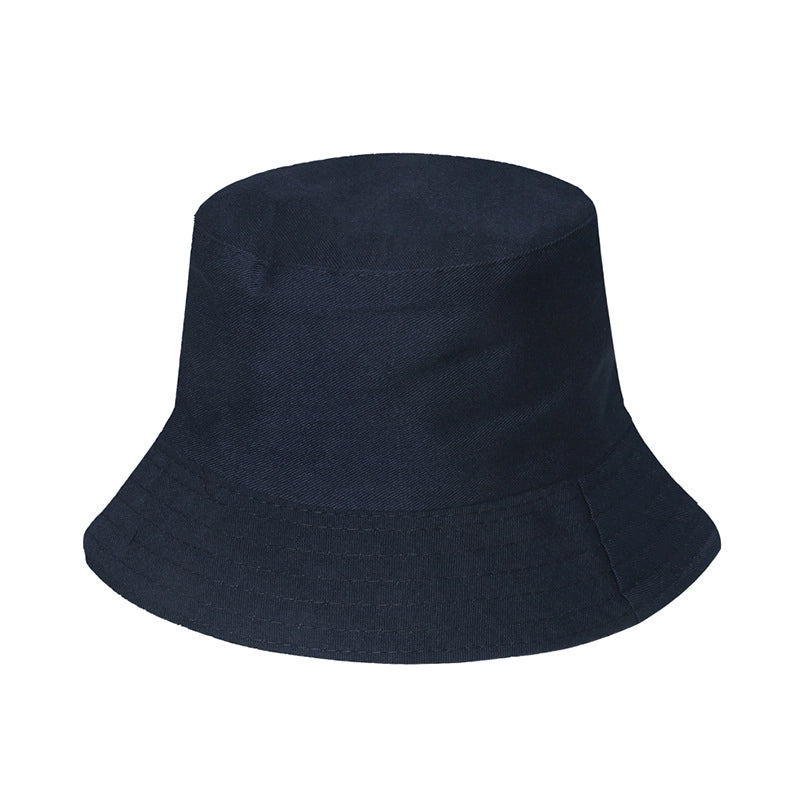 Unisex Minimalist Solid Color Sewing Flat Eaves Bucket Hat