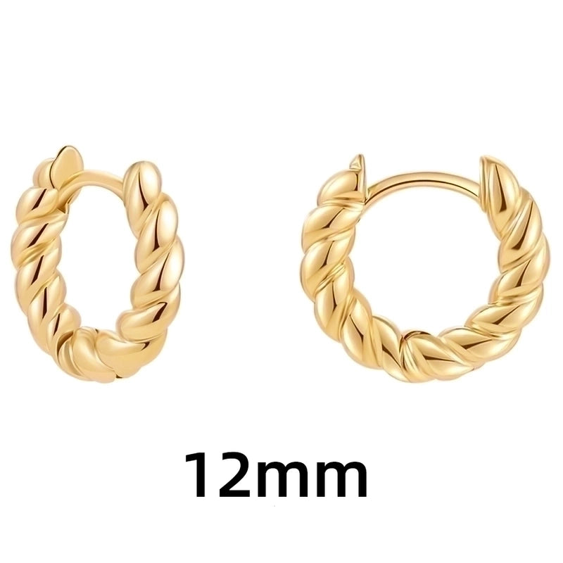 1 Pair Minimalist Heart Shape Plating Copper Earrings