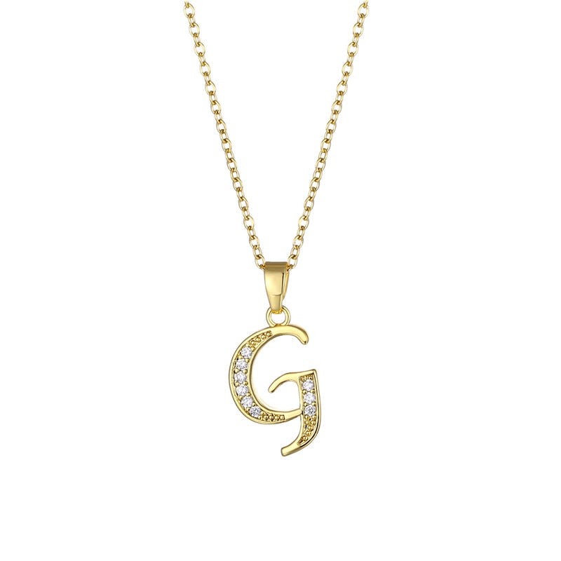 Minimalist Letter Text Number Stainless Steel Electroplating Necklaces