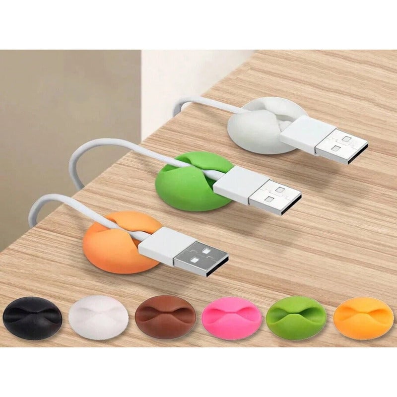 4 Pcs Cable Organizer . Adhesive Cable Clips Holder