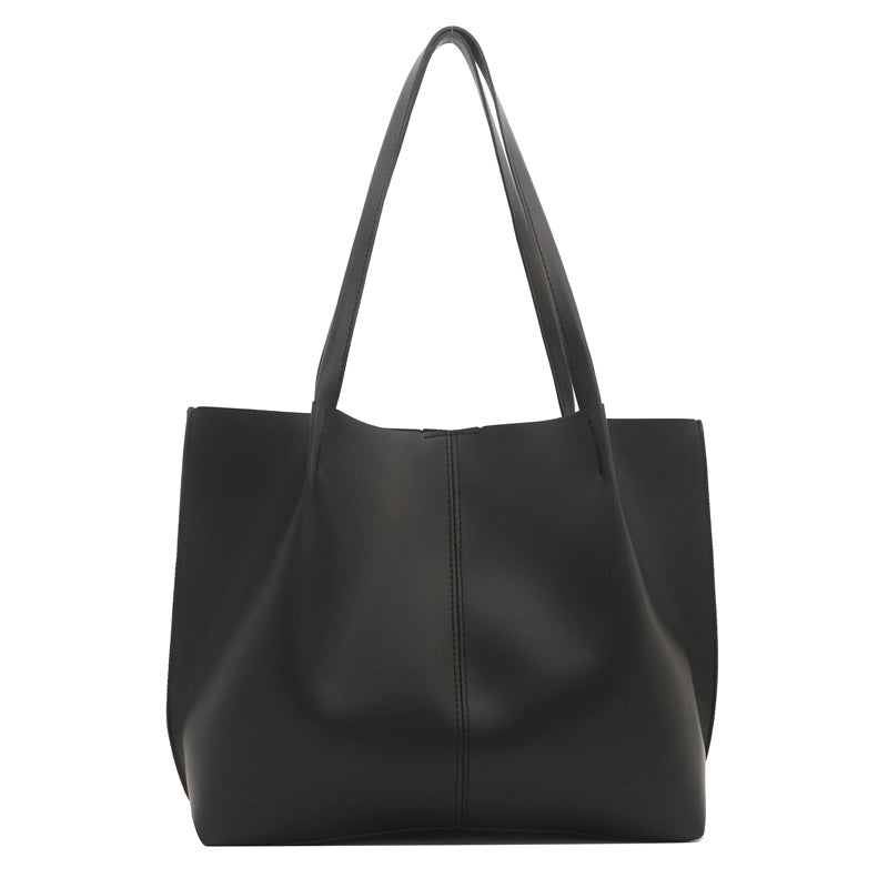 Women's Pu Leather Solid Color Classic Style Magnetic Buckle Shoulder Bag