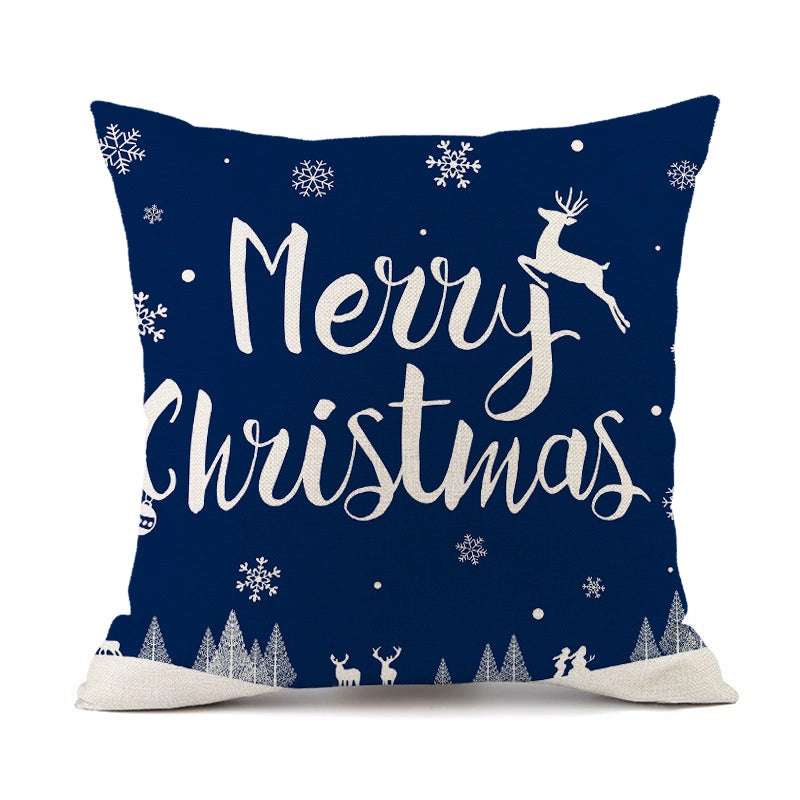 Christmas Casual Classical Vacation Snowflake Linen Pillow Cases Couch & Sofa Decor