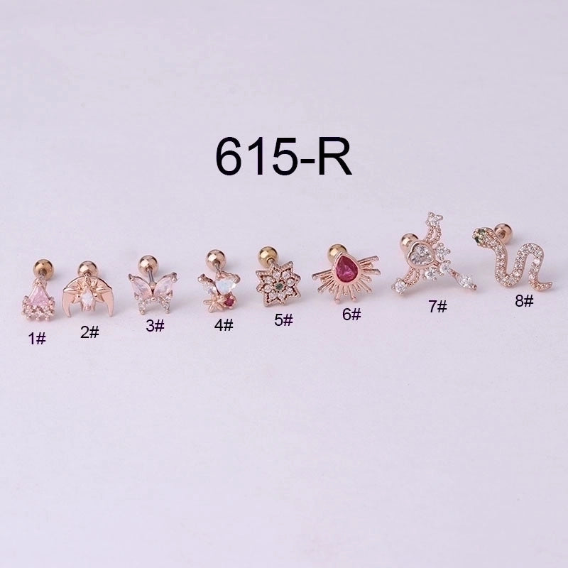Ear Cartilage Rings & Studs Animal 316L Stainless Steel  Copper Plating