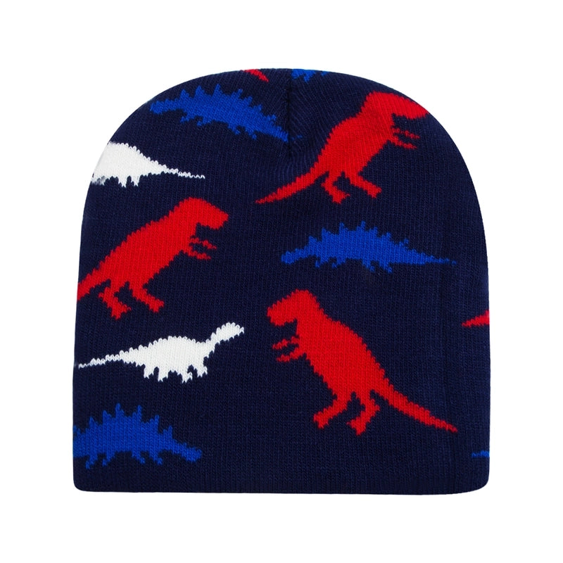 Children Unisex Minimalist Dinosaur Crochet Lace Wool Cap