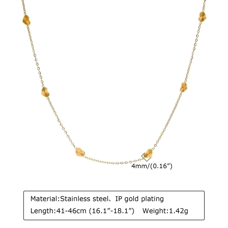 201 Stainless Steel Fairy Style Minimalist Plating Inlay Triangle Square Water Droplets Zircon Necklace