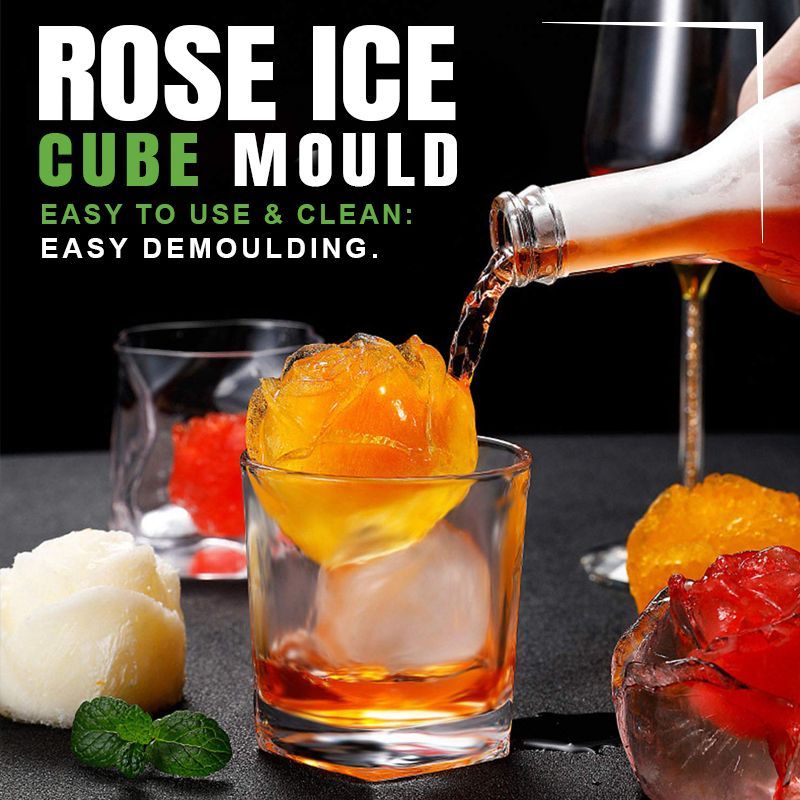 4-Compartment Large Rose Ice Cube Mold