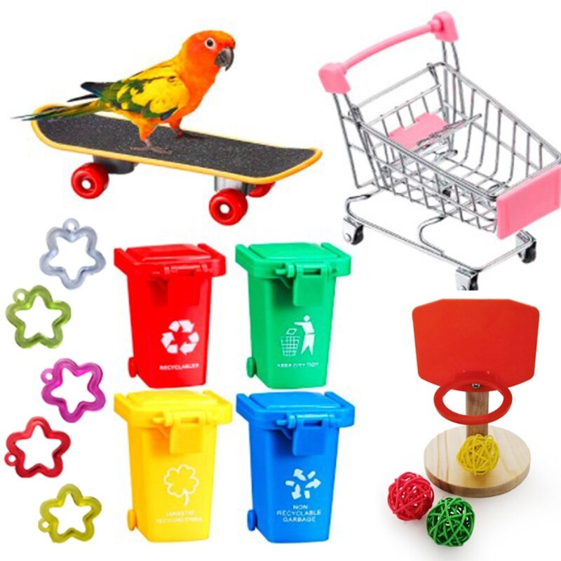 7 Piece Bird Training Toy Set