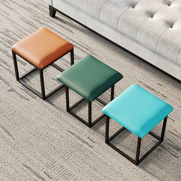 5IN1 NORDIC LEATHER OTTOMAN MULTIFUNCTIONAL STOOL STORAGE FOOT STOOL