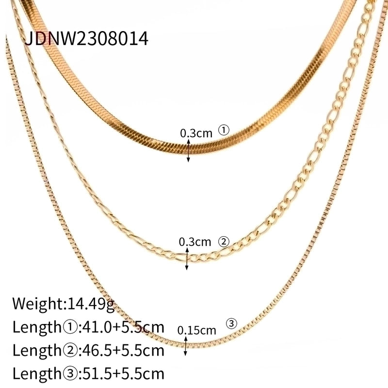 IG Style Solid Color Stainless Steel Plating Necklace