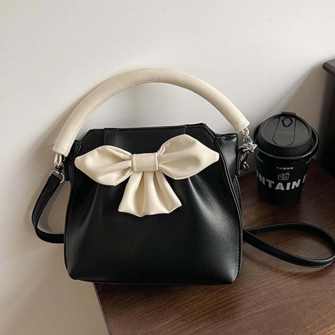 High Style Pleated Black Crossbody Bag