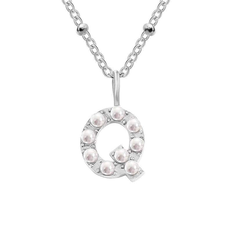 Vintage Style Letter Stainless Steel Plating Pendant Necklace