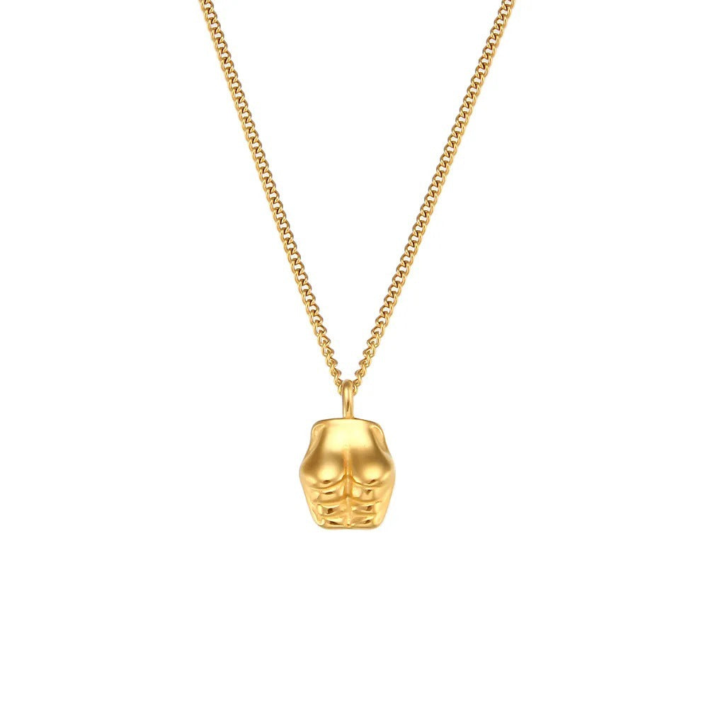 Fashion Ellipse Quadrilateral Round Geometric Stainless Steel 18K Gold Plated Necklaces