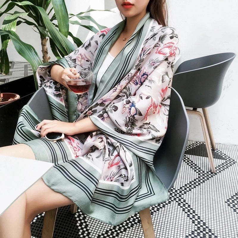 Fashion Silk Scarf (707 Main Color) Nhcj0164-707 Main Color
