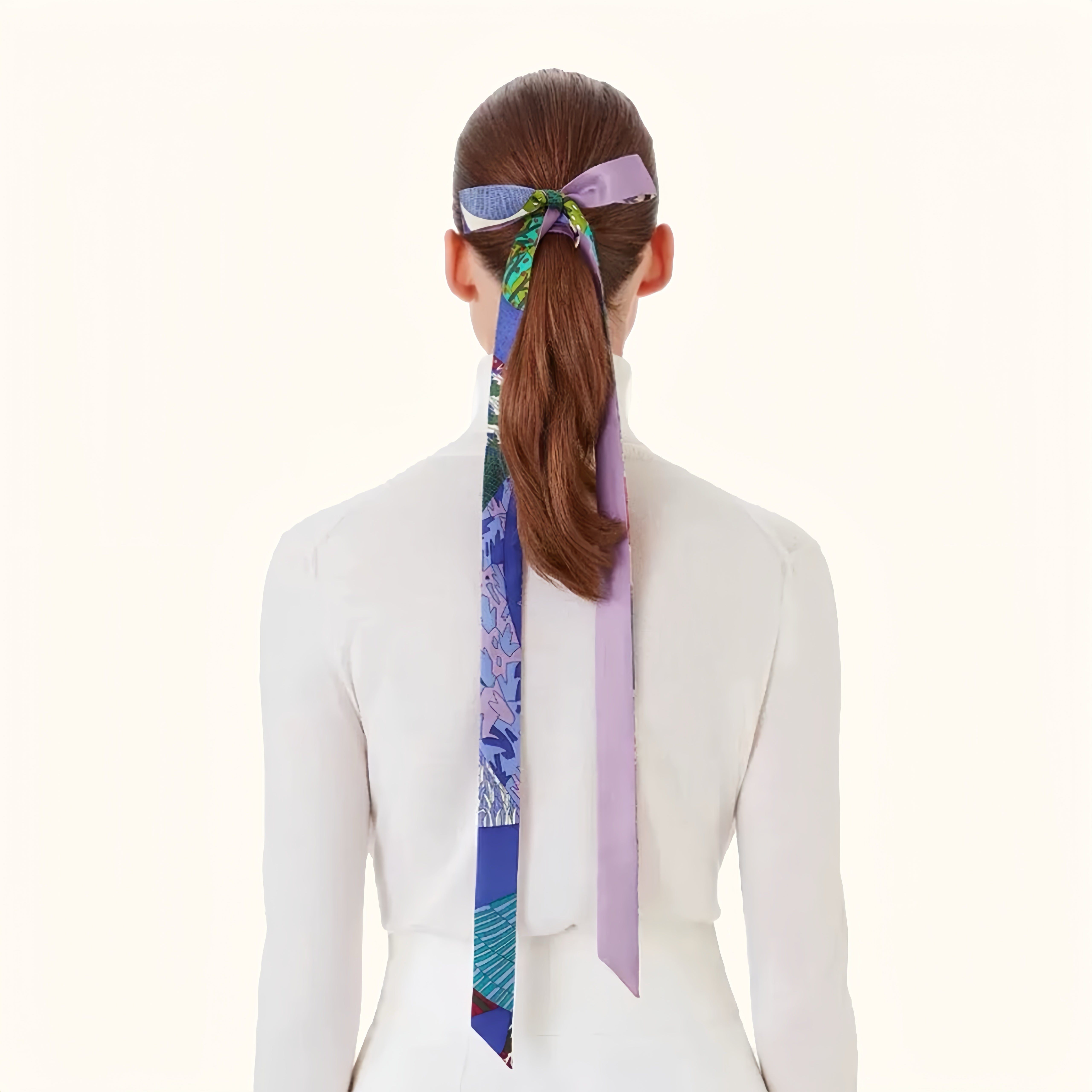 Artistic Print Skinny Scarf