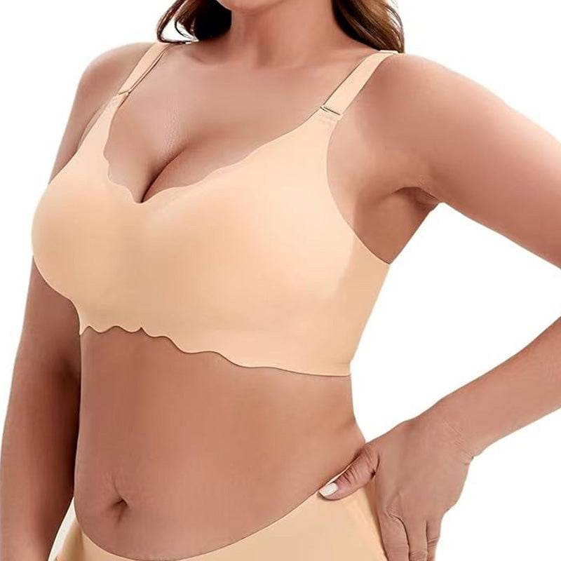 Reggiseno push-up senza ferretto con scollo a V profondo
