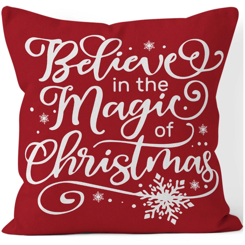 Cute Christmas Tree Snowman Short Plush Pillow Cases