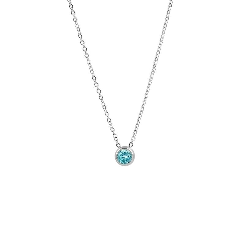 1 Piece Lady Round Stainless Steel Titanium Steel 18k Gold Plated Zircon Pendant Necklace
