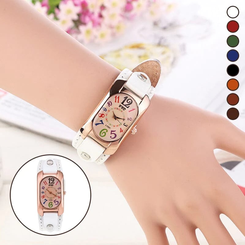 💜Special Gift - Vintage Leather Quartz Stone Women's Watch