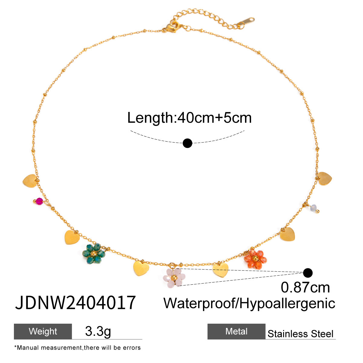 Jie Ding Titanium Steel Necklace Accessories Bohemian Clavicle Chain Holiday Stainless Steel Necklace