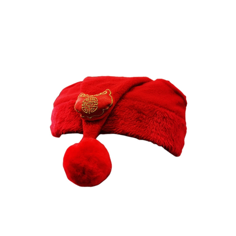Velvet Christmas Solid Color Pet Clothing Pet Accessories