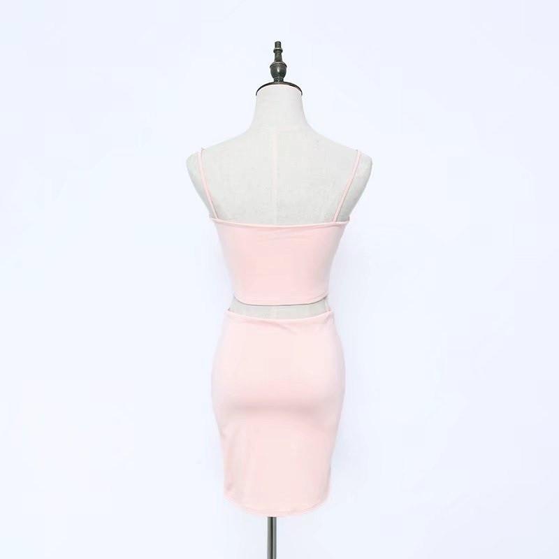 Cropped Top And Slim Mini Skirt Set