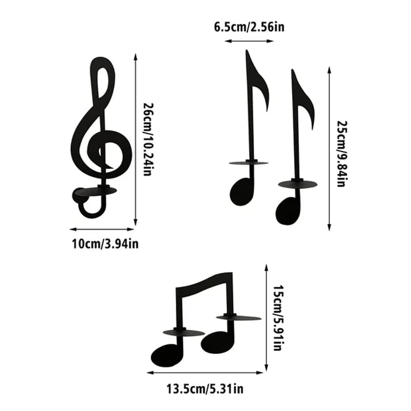 Kerzenleuchter mit Musiknoten