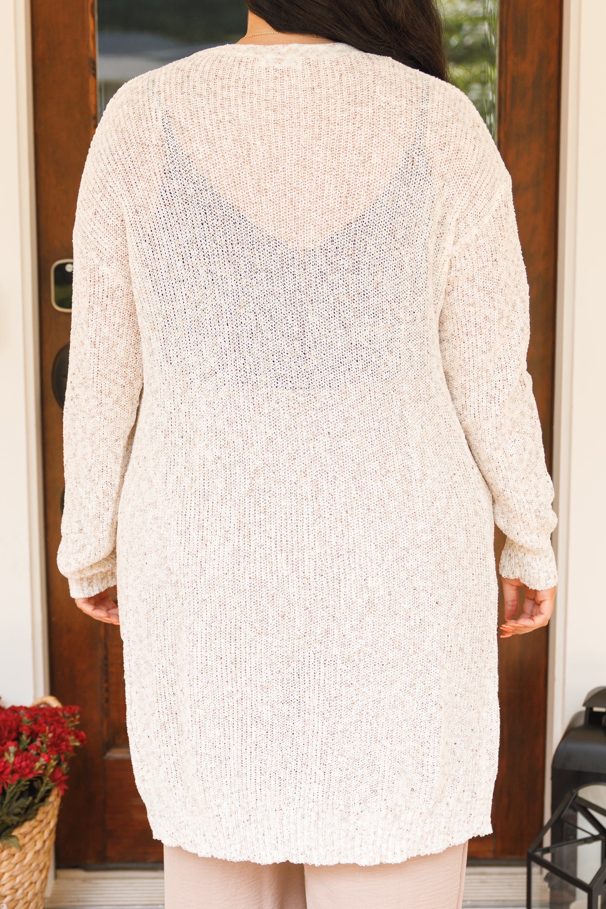 Sharing Memories Cardigan. Ivory Multi