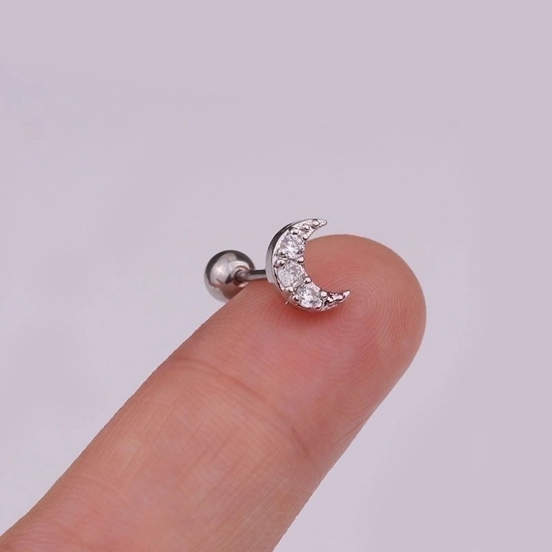 Ear Cartilage Rings & Studs Fashion Crown Copper Plating