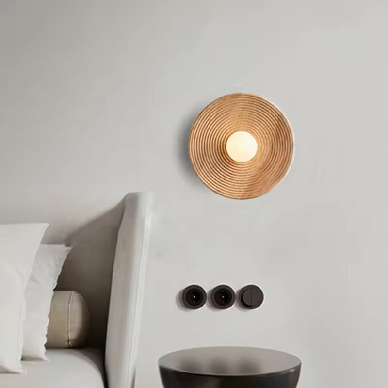 Rustic Woven Wall Sconce with Warm Ambient Glow