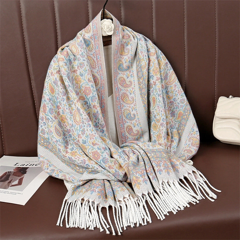 Women's Ethnic Style Minimalist Geometric Solid Color Polyester Scarf