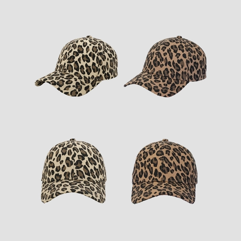 Unisex Retro Minimalist Leopard Curved Eaves Baseball Cap