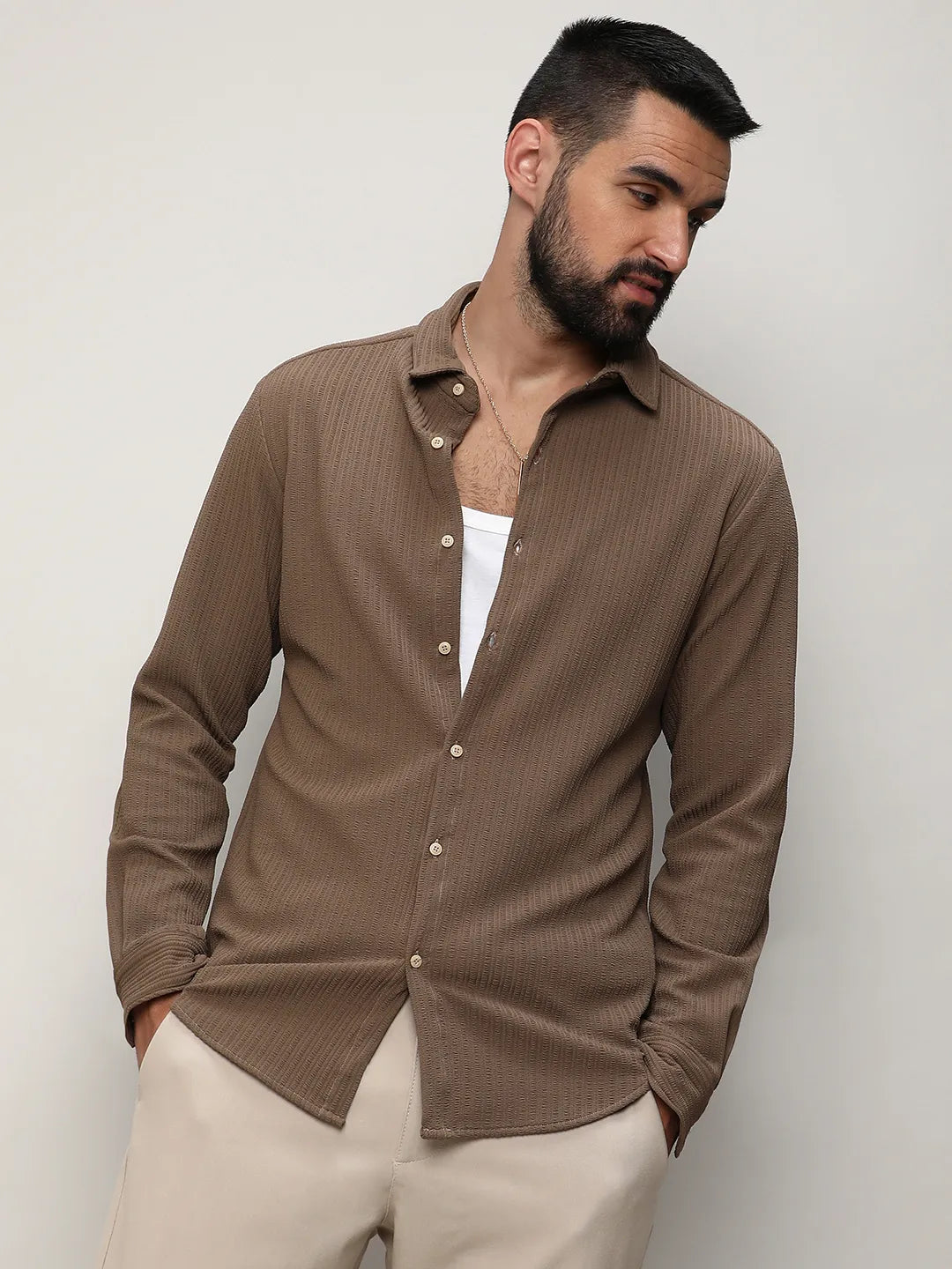 Stripe-Creased Shirt