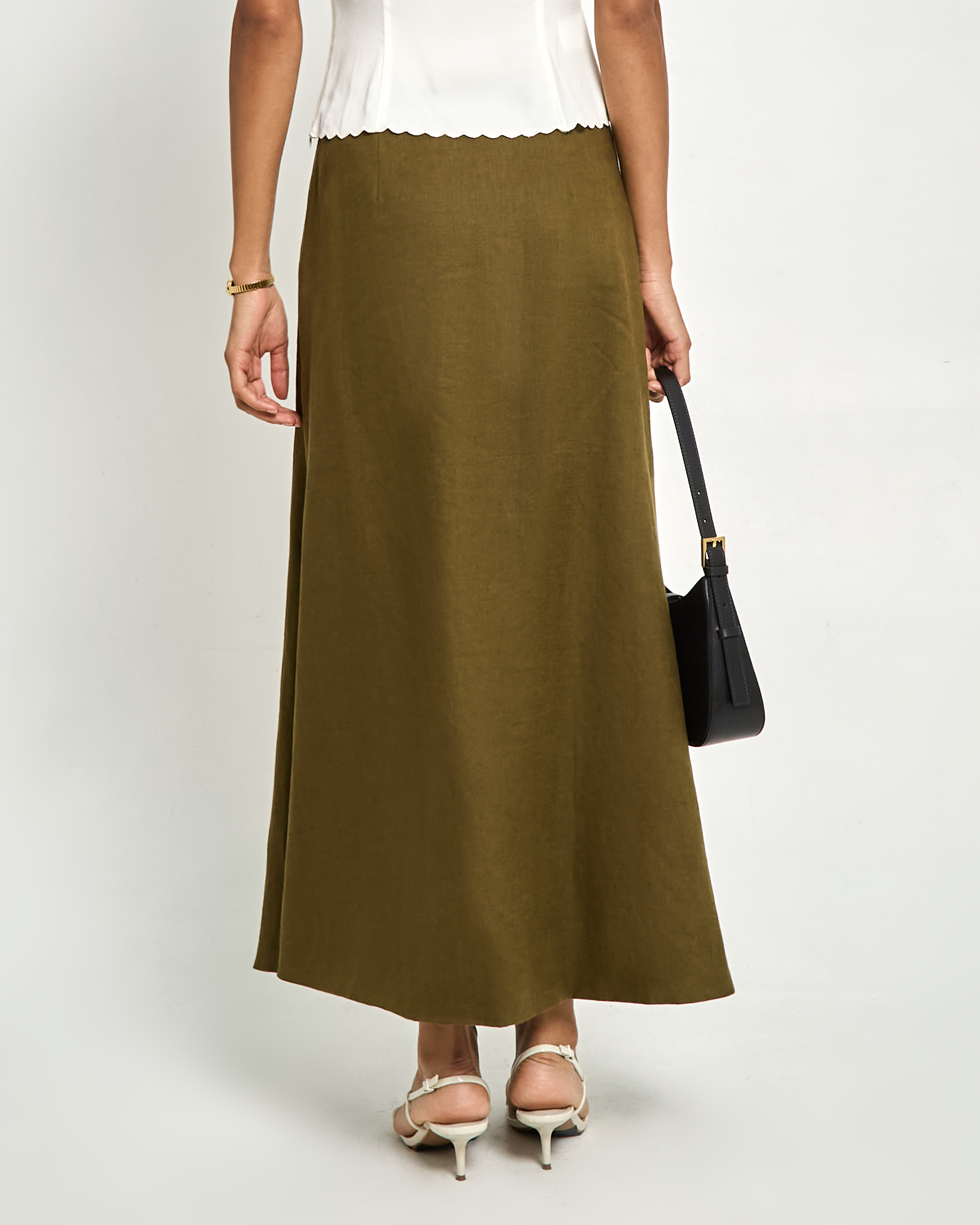 Sibel Linen Maxi Skirt