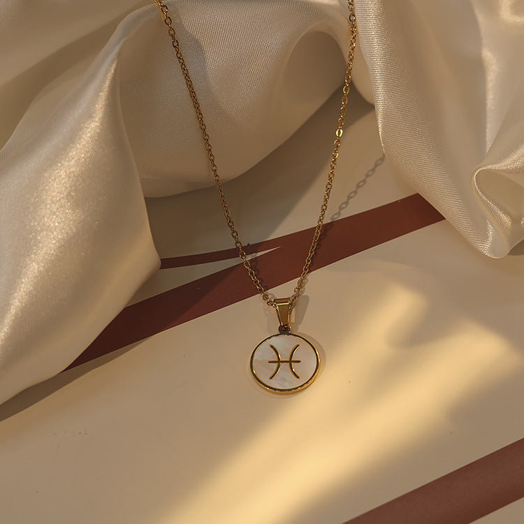 IG Style Zodiac Sign Zodiac Sign Stainless Steel Electroplating Necklaces