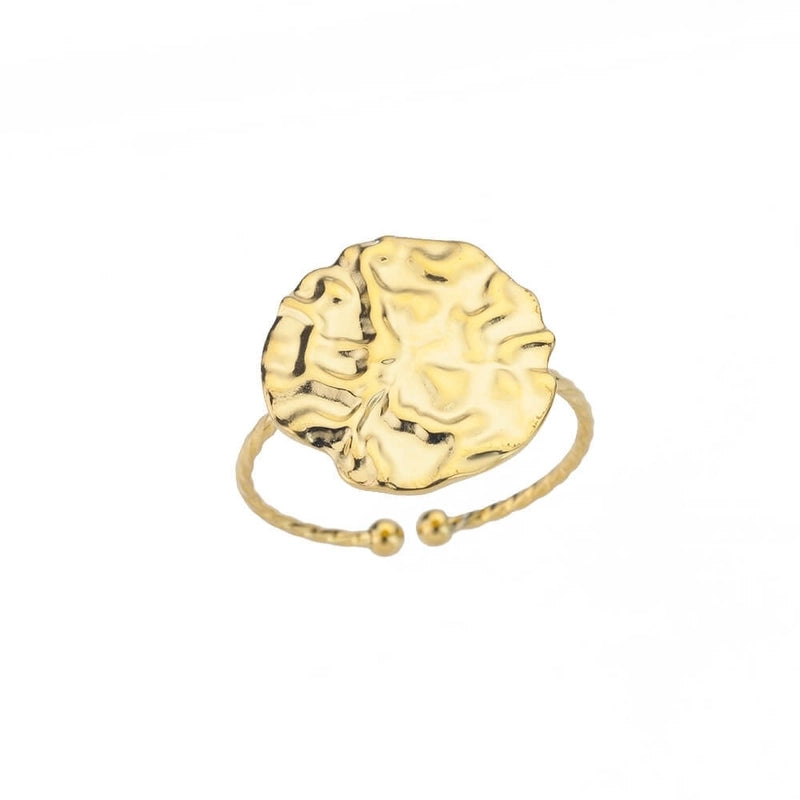 Minimalist Geometric Round Heart Shape 304 Stainless Steel 18K Gold Plated Plating Open Rings