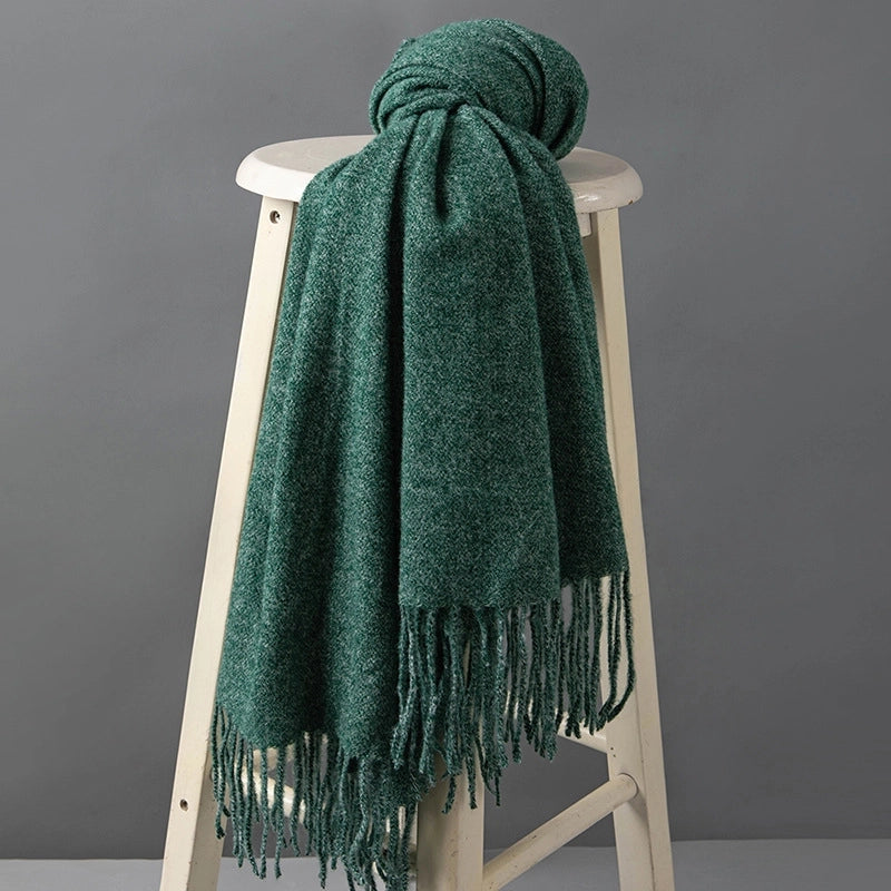 Unisex Minimalist Solid Color Polyester Scarf