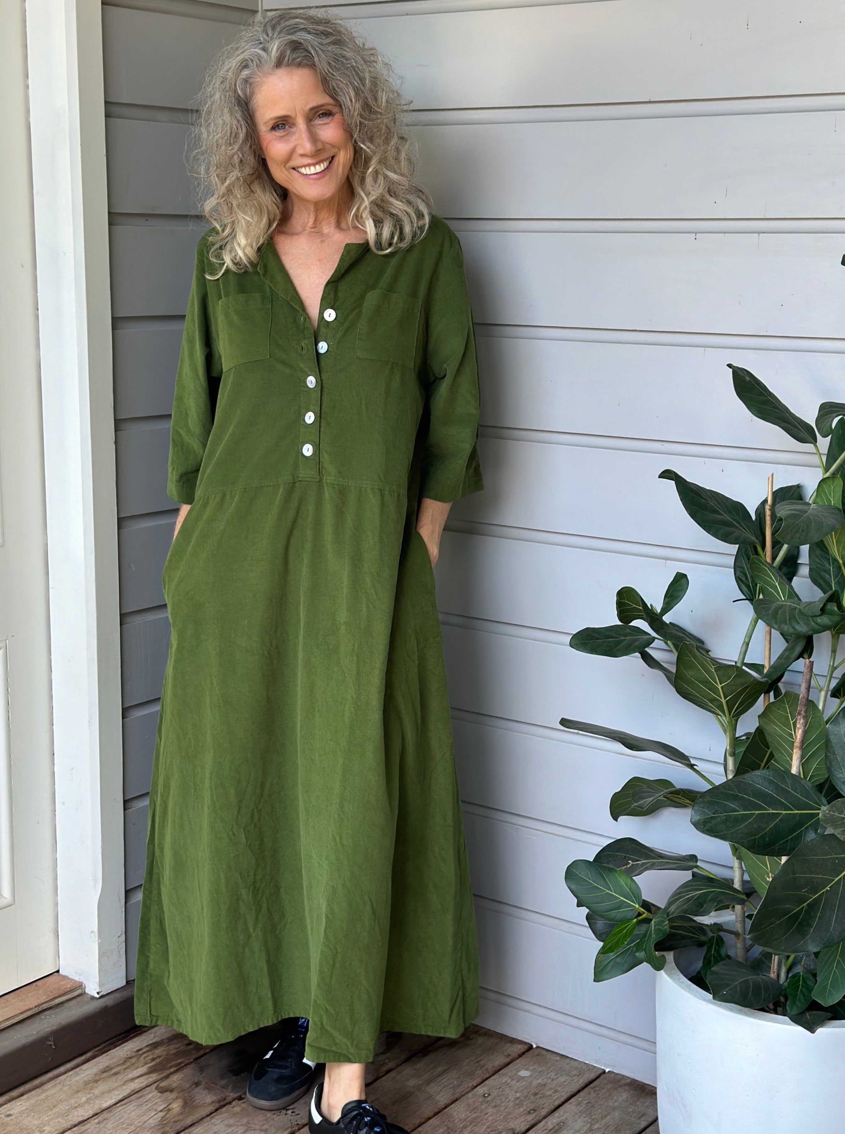 bridget dress - fern cord