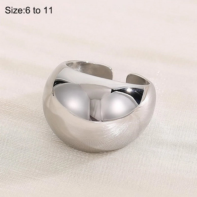 Vintage Style Geometric 304 Stainless Steel 18K Gold Plated Stainless Steel Rings