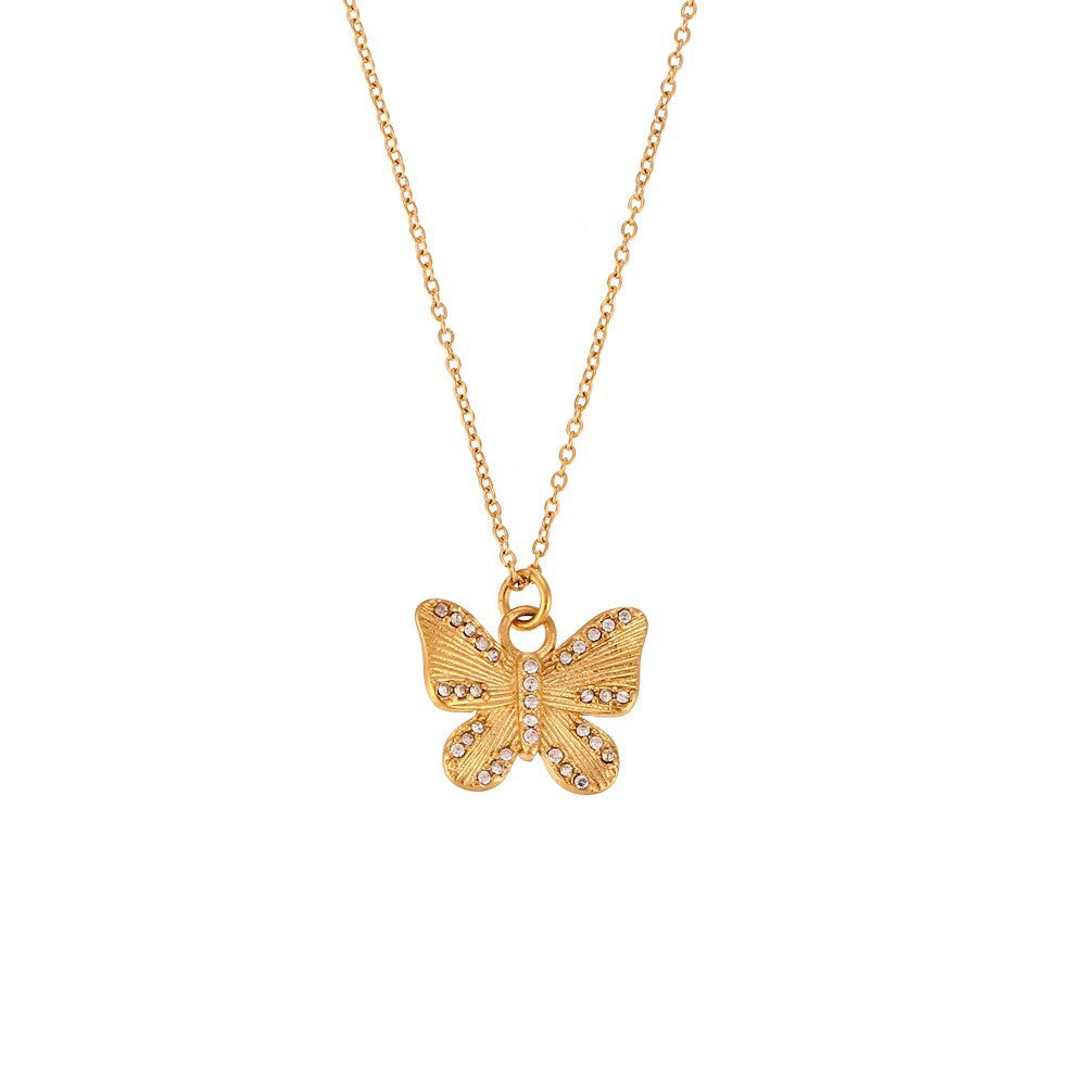 Fashion Ellipse Quadrilateral Round Geometric Stainless Steel 18K Gold Plated Necklaces