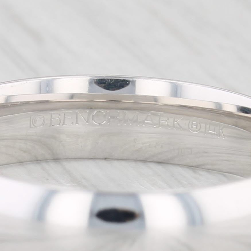 Classic Men's Wedding Band 14k White Gold Size 10-10-25 Ring