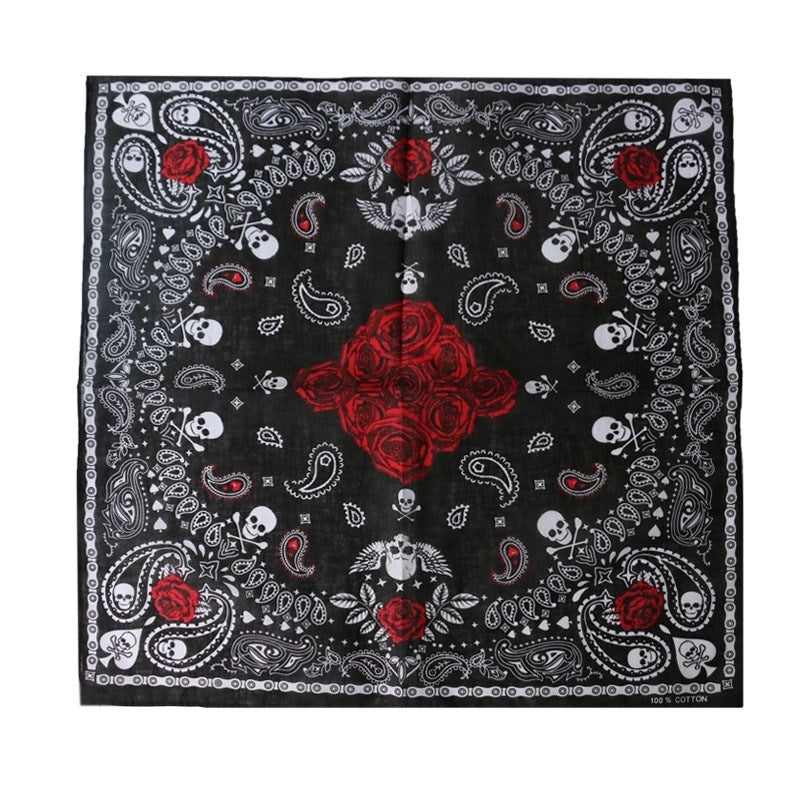 Men'S Hip-Hop Skull Cotton Kerchief