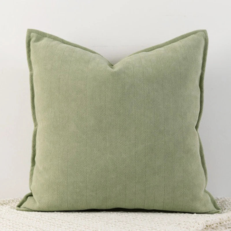 Alden Thickened Solid Cushion Cover - Light Blue