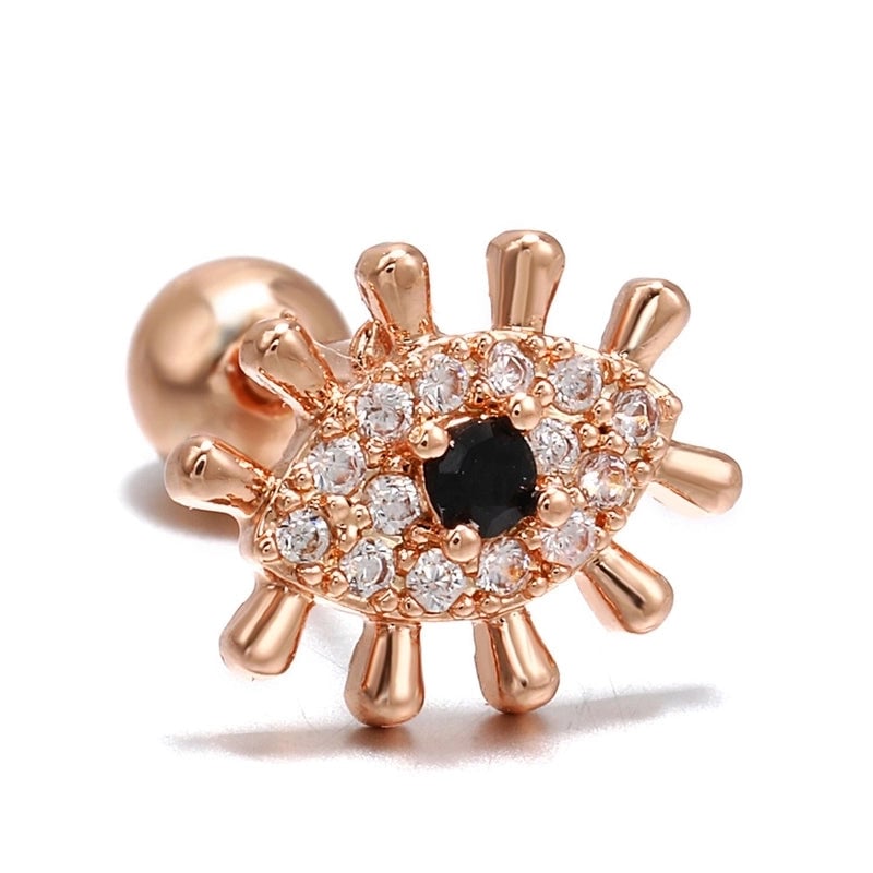 Ear Cartilage Rings & Studs Sweet Star Brass Gem