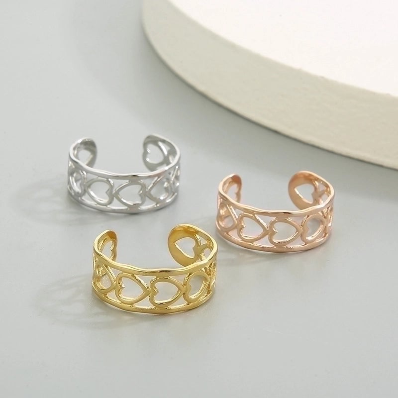 Minimalist Solid Color Titanium Steel 18K Gold Plated Polishing Open Rings