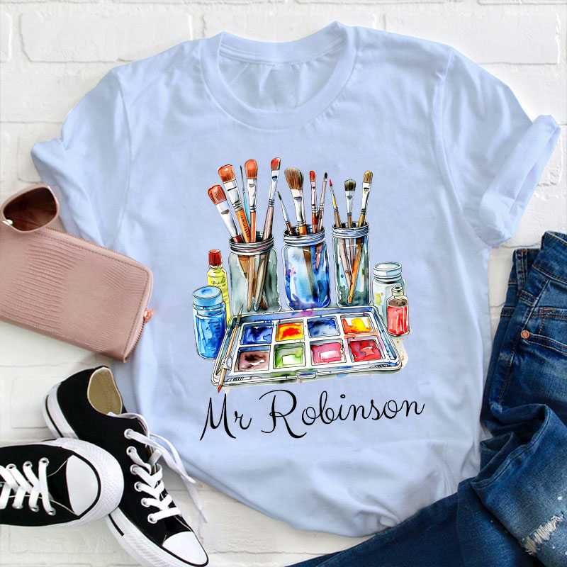 Personalized Let's Make Some Art Teacher T-Shirt