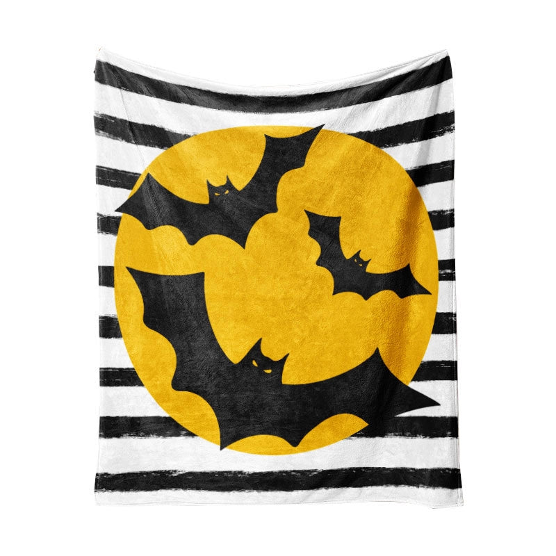Halloween Cute Pumpkin Bat Ghost Polyester Blanket Couch & Sofa Decor